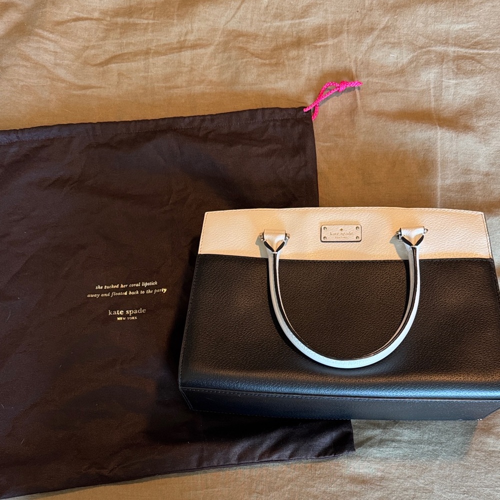 Kate Spade Two-Tone Black and Cream Satchel